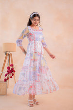 Thumbnail for Juniper Pastel Patch Garden Tiered Maxi Dress - Distacart