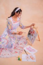 Thumbnail for Juniper Pastel Patch Garden Tiered Maxi Dress - Distacart