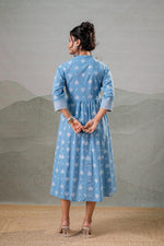Thumbnail for Juniper Neel Pushp Gathered Anarkali Dress - Distacart