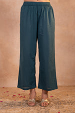 Thumbnail for Juniper Teal Printed Kurta Pant And Dupatta Set - Distacart