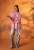 Image 1 of Juniper Onion Pink Patchwork Printed Boho Shirt