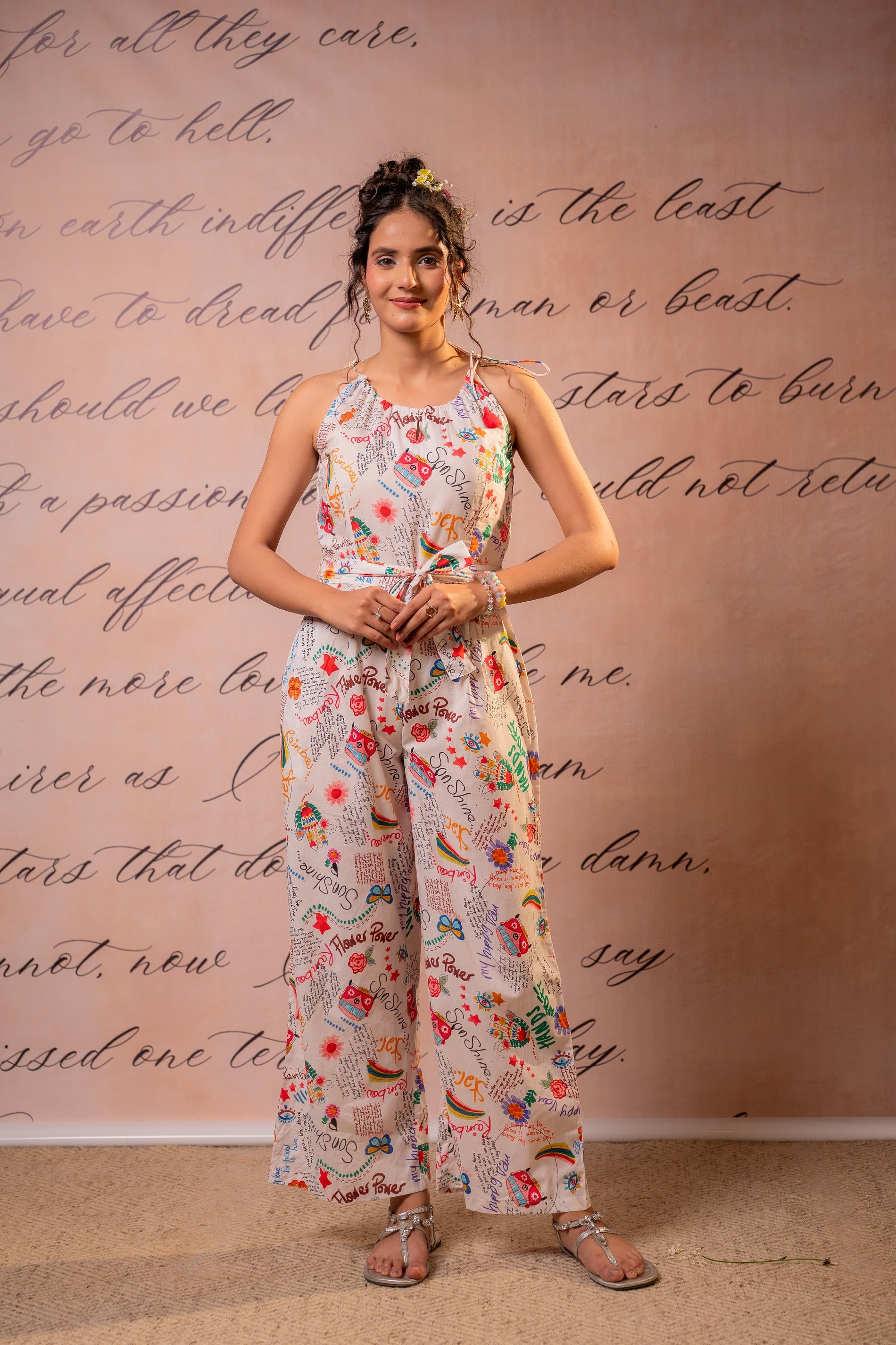 Juniper Canvas Carnival Printed Jumpsuit - Distacart