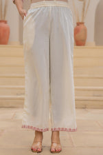 Thumbnail for Juniper Off White & Red Floral Embroidered Ethnic Suit Set with Dupatta