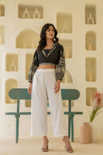 Thumbnail for Juniper Solid White High Waist Wide Leg Palazzo Pants