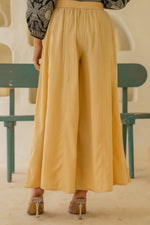 Thumbnail for Juniper Gold Solid Viscose Palazzo Pants