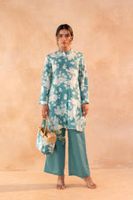 Thumbnail for Juniper Teal Garden Bloom Kurta And Pant Set - Distacart