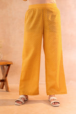 Thumbnail for Juniper Sunlit Bloom Mustard Kurta And Pant Set - Distacart