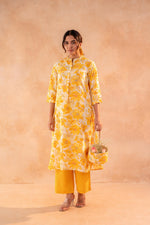 Thumbnail for Juniper Golden Petal Daywear Kurta And Pant Set - Distacart