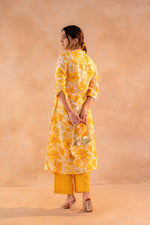 Thumbnail for Juniper Golden Petal Daywear Kurta And Pant Set - Distacart