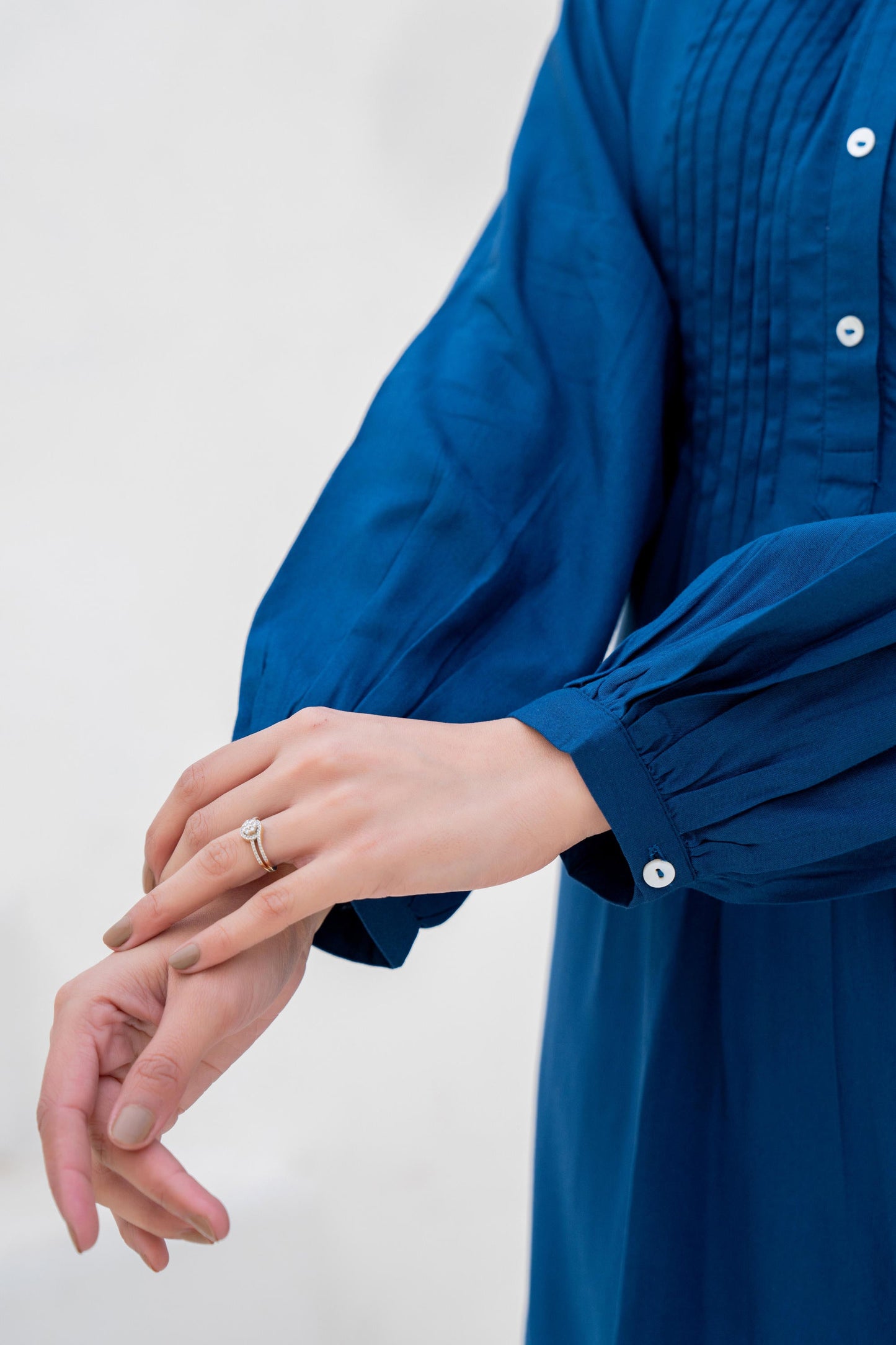 Juniper Navy Solid Viscose Tunic With Buttons & Lace - Distacart