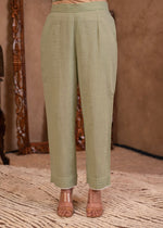 Thumbnail for Juniper Mint Cotton Slub Floral Printed Kurta-Pant & Dupatta Set with Lace, Sequins & Bead Work - Distacart