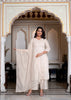 Juniper Peach Chanderi Kurta-Pant & Dupatta Set With Bead & Floral Thread Work - Distacart