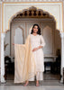 Juniper Peach Chanderi Kurta-Pant & Dupatta Set with Bead & Floral Thread Work - Distacart