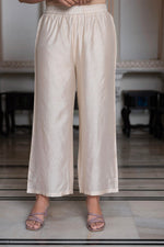 Thumbnail for Juniper Peach Chanderi Kurta-Pant & Dupatta Set with Bead & Floral Thread Work - Distacart