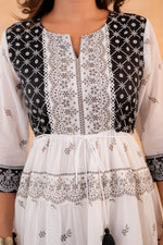 Thumbnail for Juniper Black & White Heritage Tier Dress - Distacart