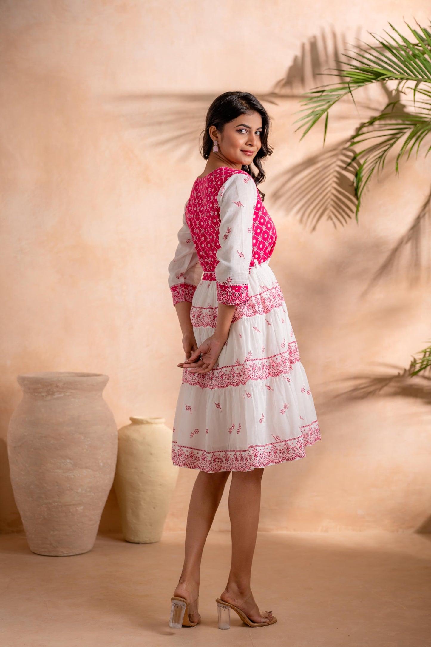 Juniper Fuchsia Heritage Tier Dress - Distacart