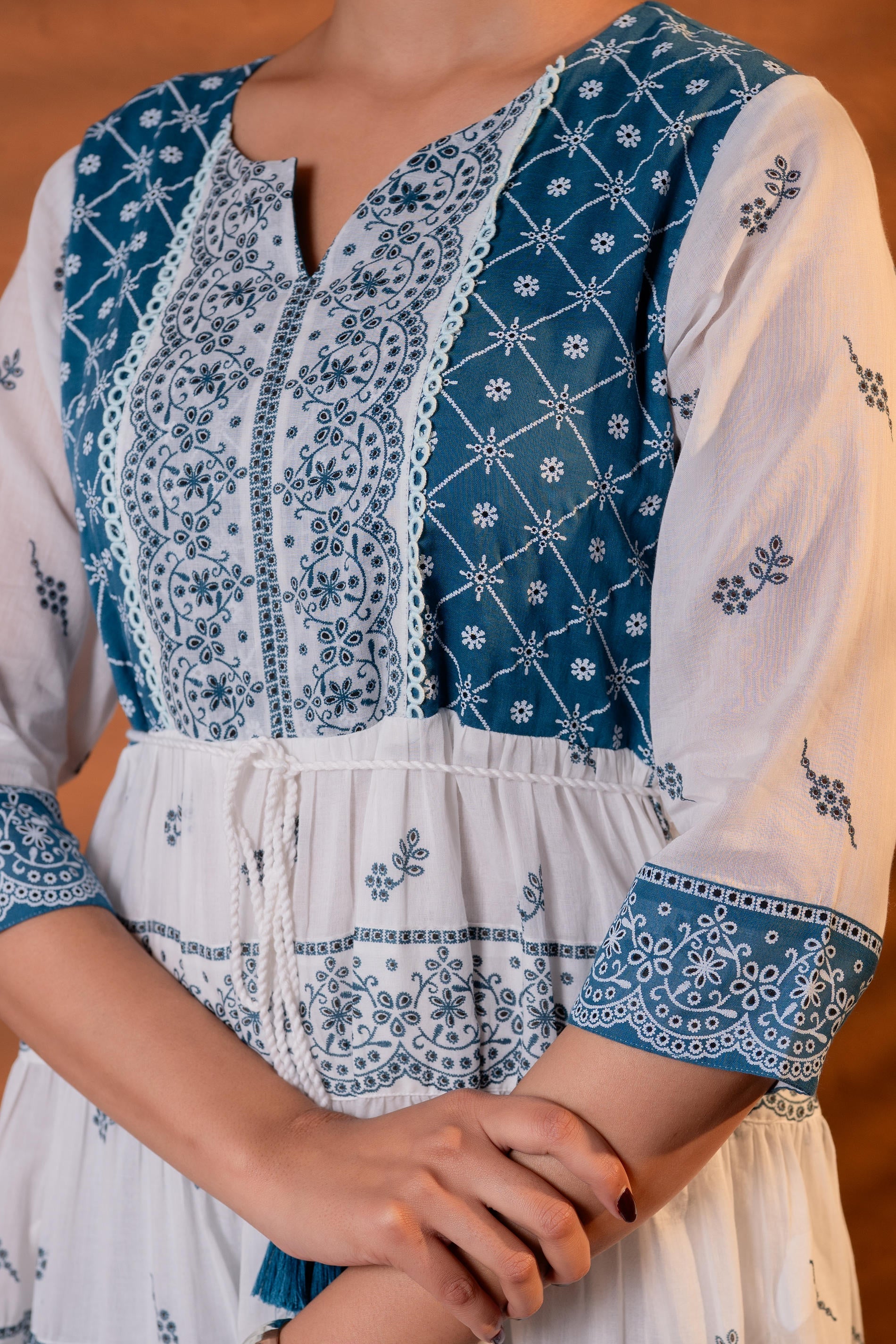 Juniper Indigo Heritage Tier Dress - Distacart