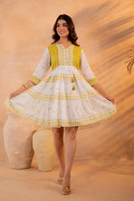 Thumbnail for Juniper Lime Heritage Tier Dress - Distacart
