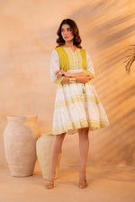 Thumbnail for Juniper Lime Heritage Tier Dress - Distacart
