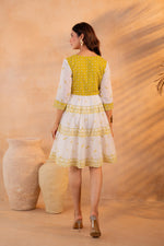 Thumbnail for Juniper Lime Heritage Tier Dress - Distacart