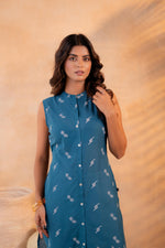 Thumbnail for Juniper Indigo Bloom Border Kurta - Distacart