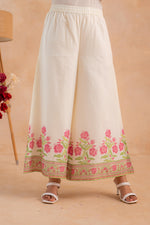Thumbnail for Juniper Gulbahaar Ivory Floral Printed Kurta Palazzo And Dupatta Set - Distacart
