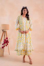 Thumbnail for Juniper Sunlit Gulbahaar Floral Tiered Dress - Distacart