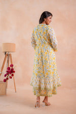 Thumbnail for Juniper Sunlit Gulbahaar Floral Tiered Dress - Distacart