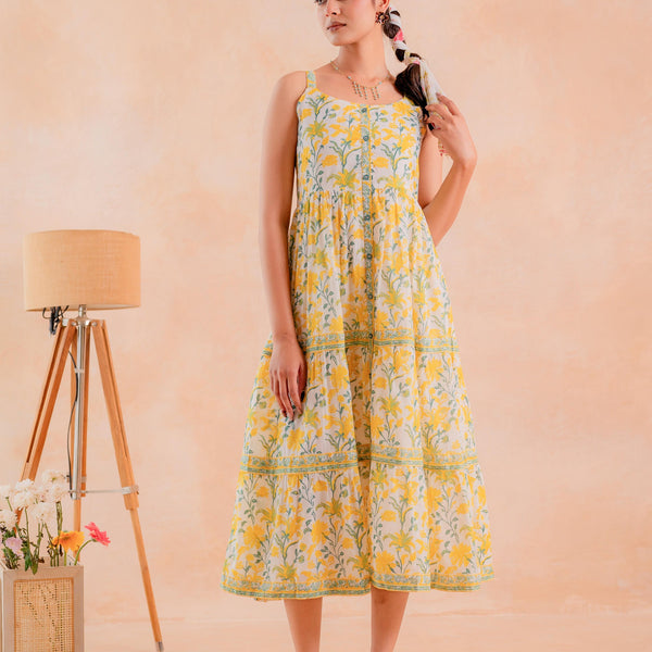 Juniper Sunlit Meadow Tiered Dress - Distacart