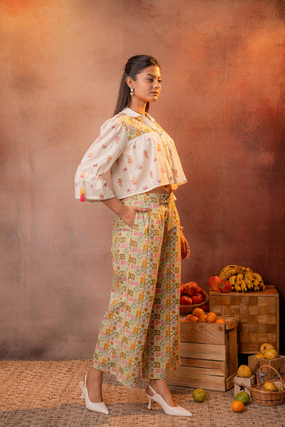 Juniper Ivory Folk Mosaic Co-Ord Set - Distacart