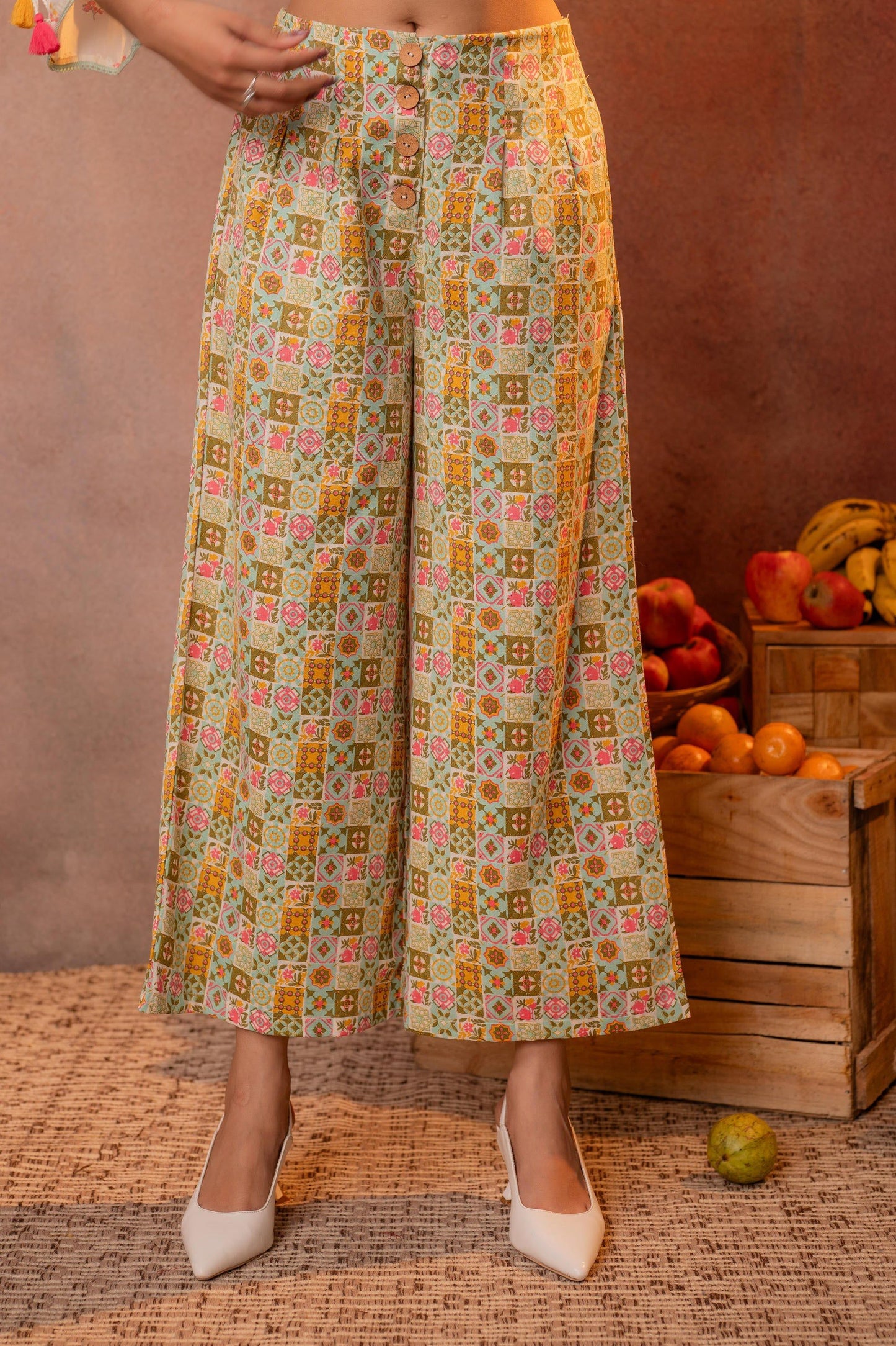 Juniper Ivory Folk Mosaic Co-Ord Set - Distacart