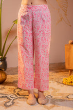 Thumbnail for Juniper Gulnaar Pink Printed Flared Kurta Pant And Dupatta Set - Distacart