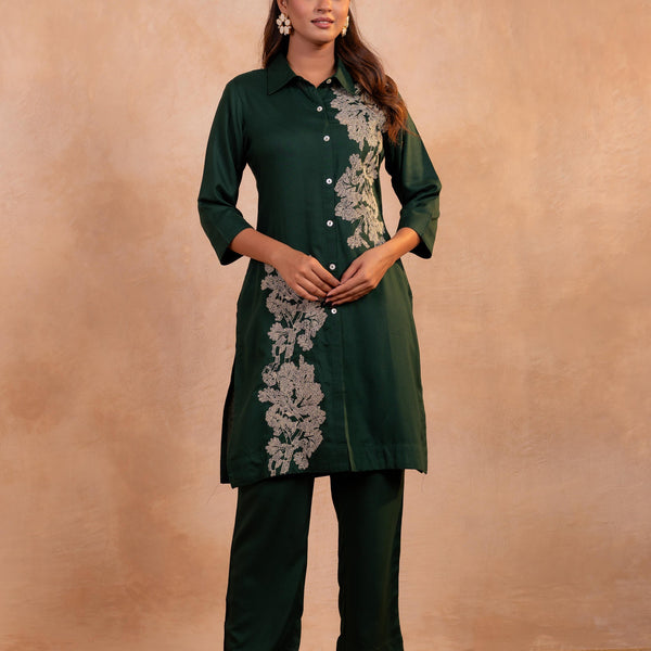 Juniper Forest Bloom Printed Kurta Set - Distacart