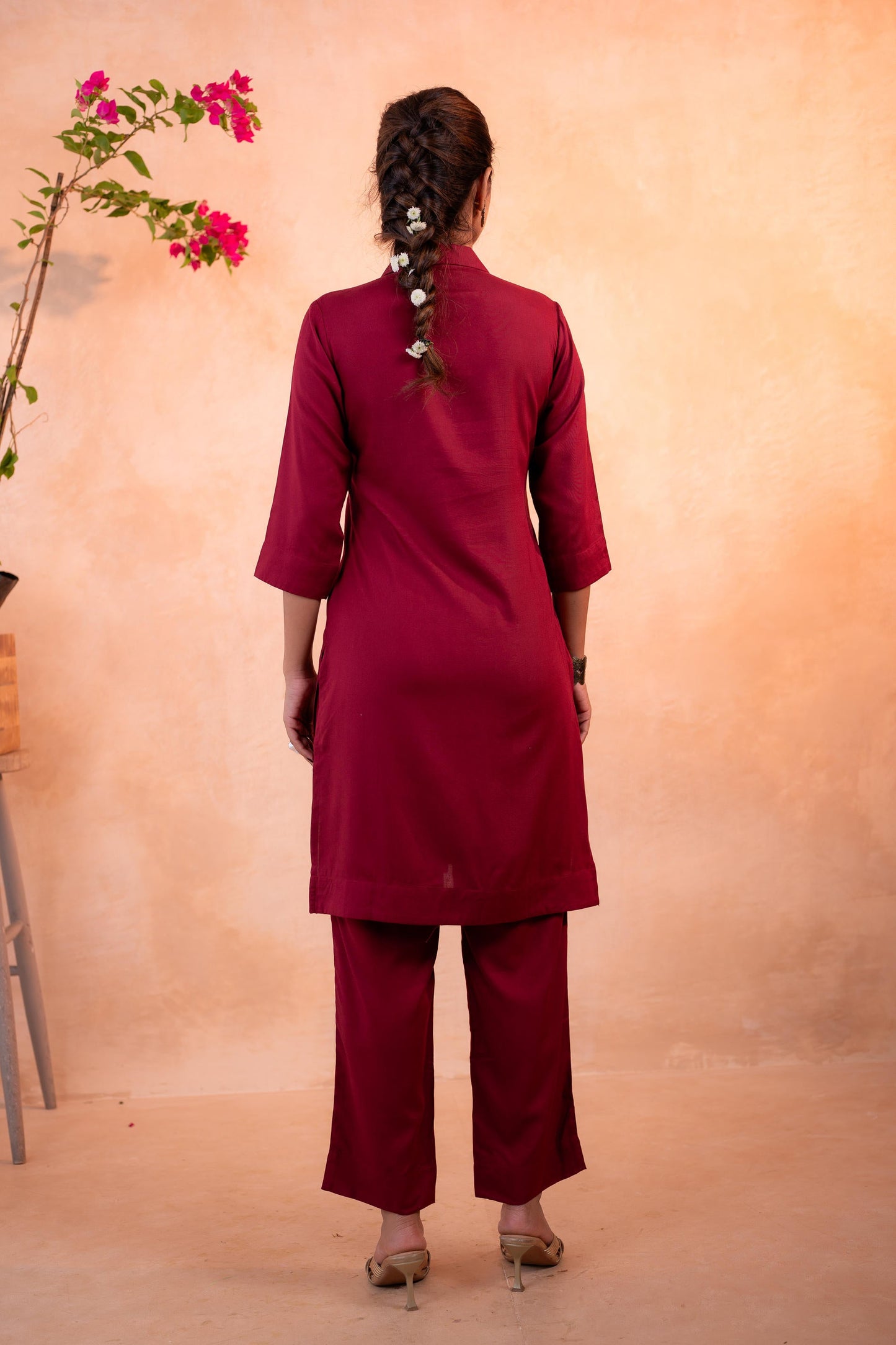 Juniper RedWood Bloom Printed Kurta Set - Distacart