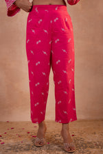 Thumbnail for Juniper Gulbahar Fuchsia Printed Kurta Pant And Dupatta Set - Distacart
