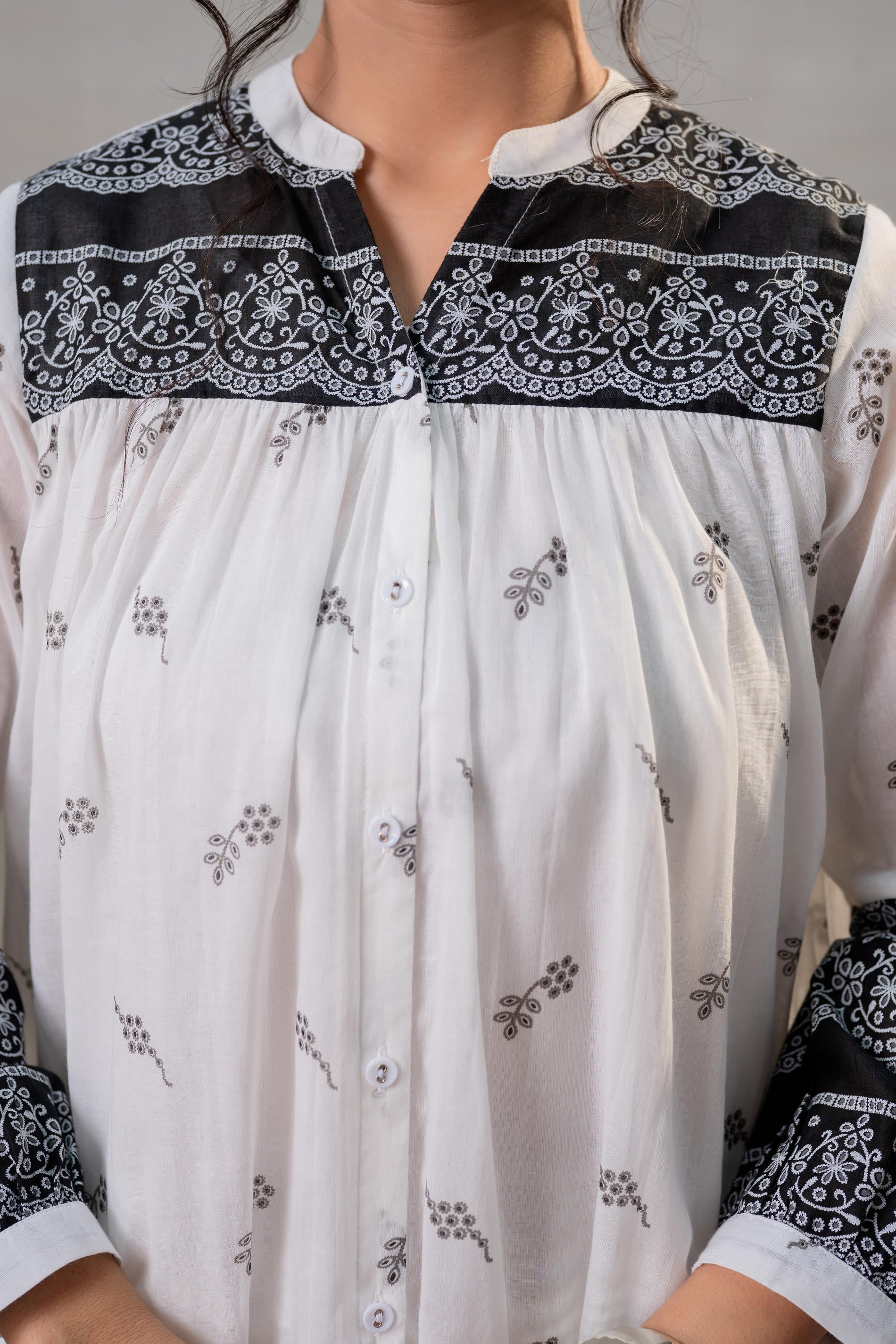 Juniper Ivory Kalaa Printed Tunic Set - Distacart