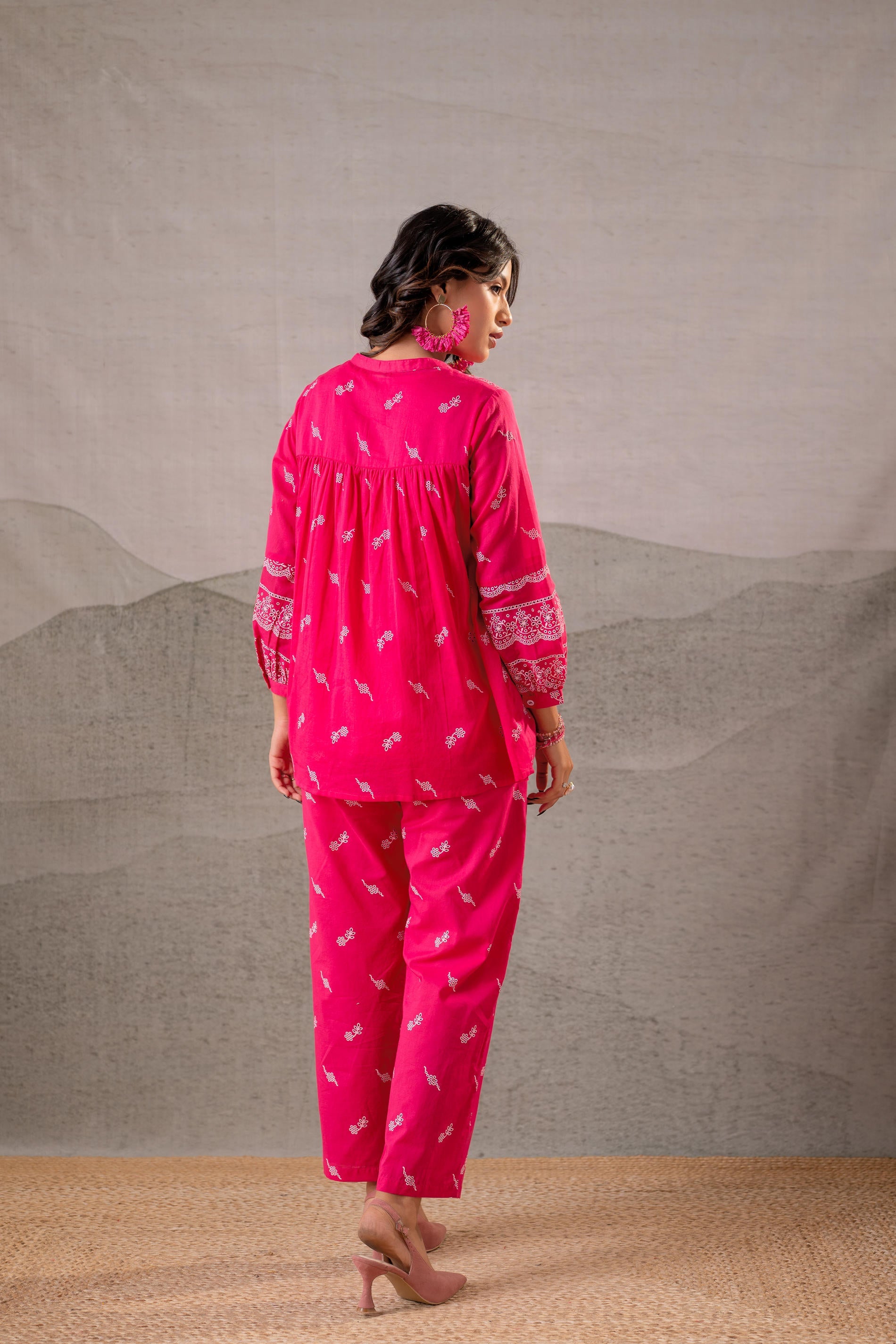 Juniper Ivory Kalaa Printed Tunic Set - Distacart
