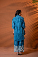 Thumbnail for Juniper Neel Rekha Indigo Tunic Set - Distacart