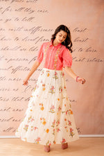 Thumbnail for Juniper Peach Bloom Tiered Top With Skirt Set - Distacart