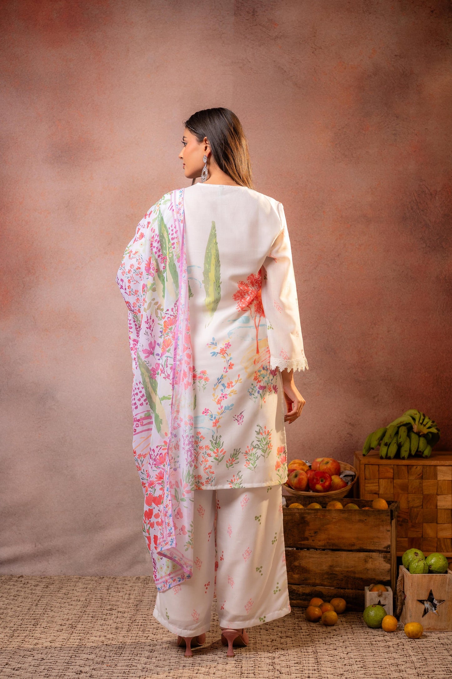 Juniper Gulnaar Garden Printed Kurta Set - Distacart