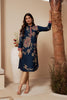 Juniper Midnight Blue Floral Printed Viscose Kurta With Button Detailing - Distacart
