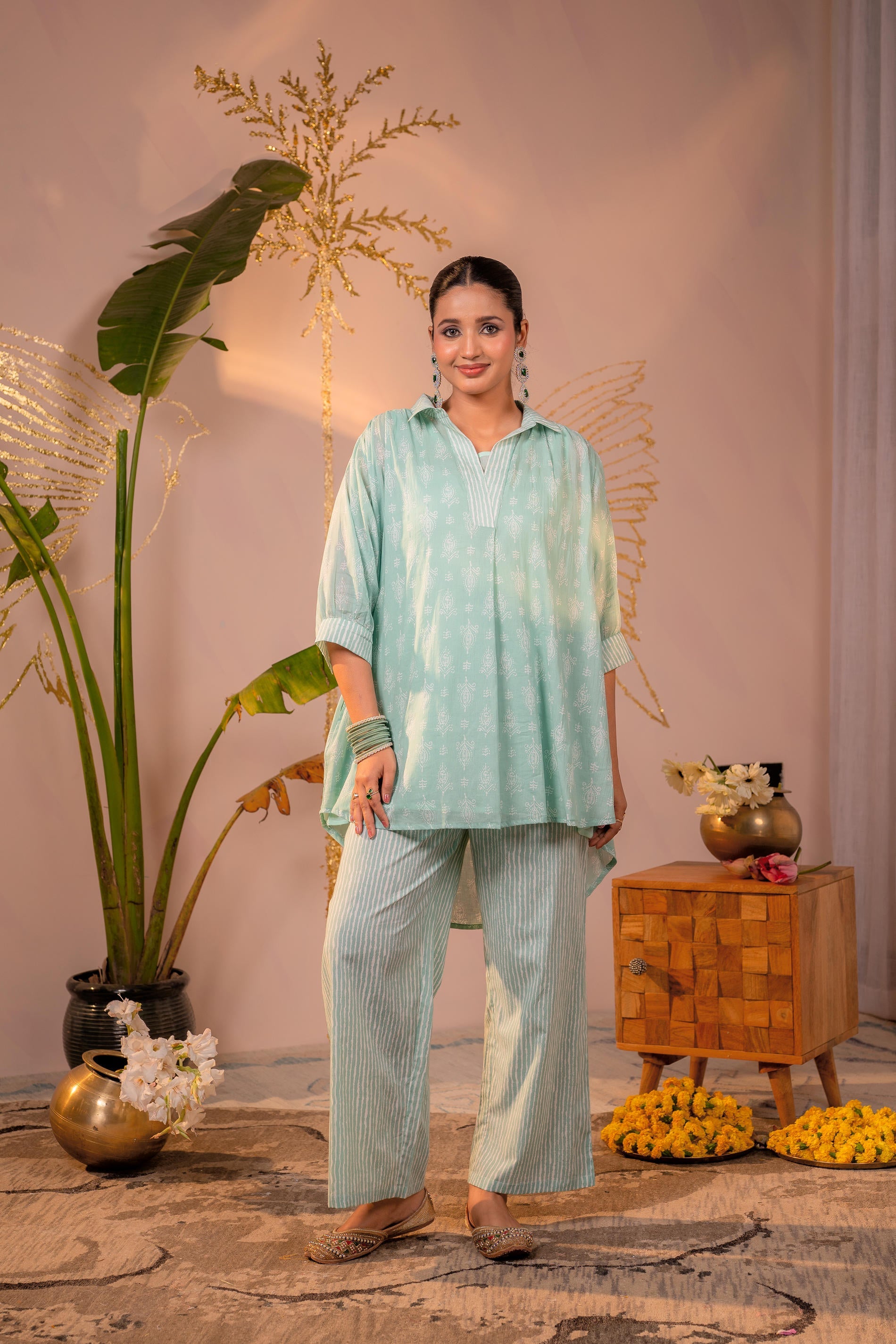 Juniper Mint Whisper Relaxed Co-ord Set - Distacart