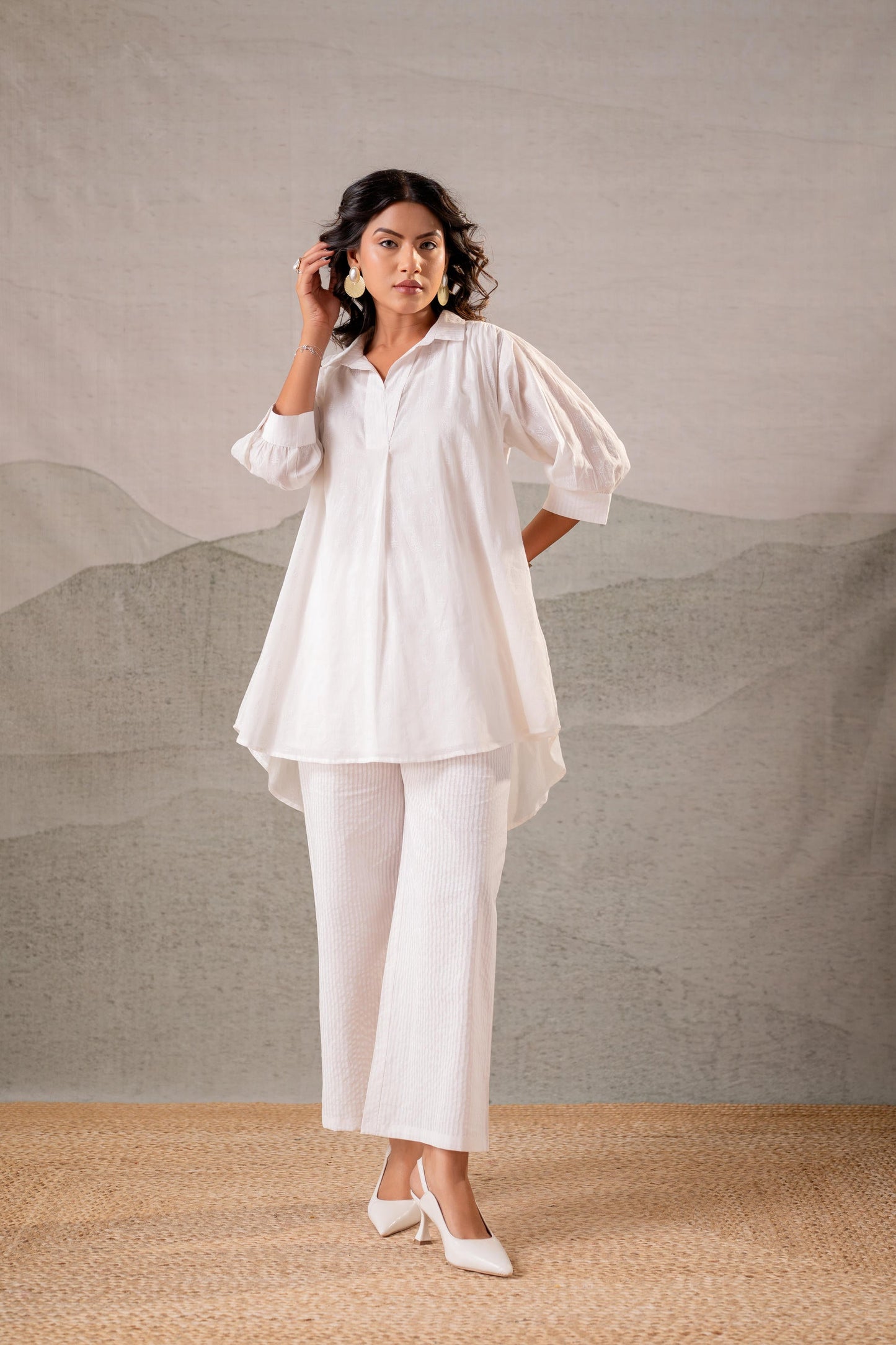 Juniper Cloud Whisper Relaxed Co-ord Set - Distacart