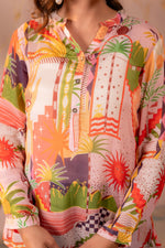 Thumbnail for Juniper Abstract Printed Contemporary Tunic Top - Distacart