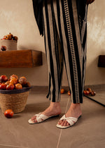 Thumbnail for Juniper Black Solid Viscose Kaftan And Pants Co-Ord Set With Mirror And Thread Work