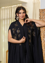 Thumbnail for Juniper Black Embroidered Cape Co-Ord Set