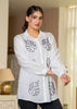 Juniper White Solid Viscose Shirt With Beads Work - Distacart