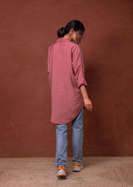 Thumbnail for Juniper Viscose Dusty Pink Embellished Shirt With Sequin & Bead Details