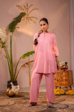 Thumbnail for Juniper Pink Whisper Embroidered Comfort Co-ord - Distacart