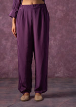 Thumbnail for Juniper Viscose Purple Embellished Tunic And Pant Co-Ord Set With Bead Details